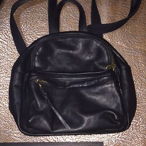 Madewell black Leather small Backpack